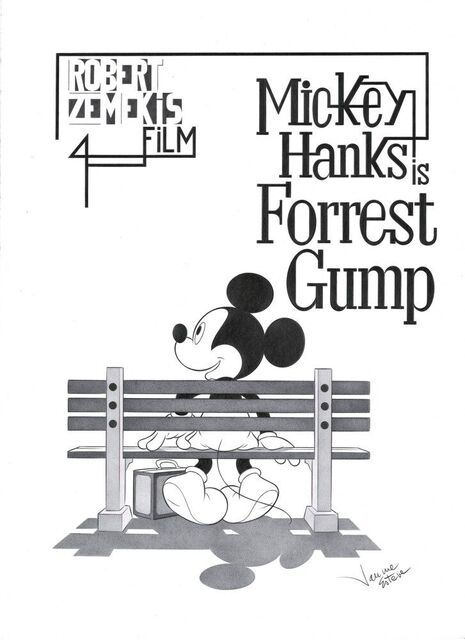 Mickey as Forrest Gump
