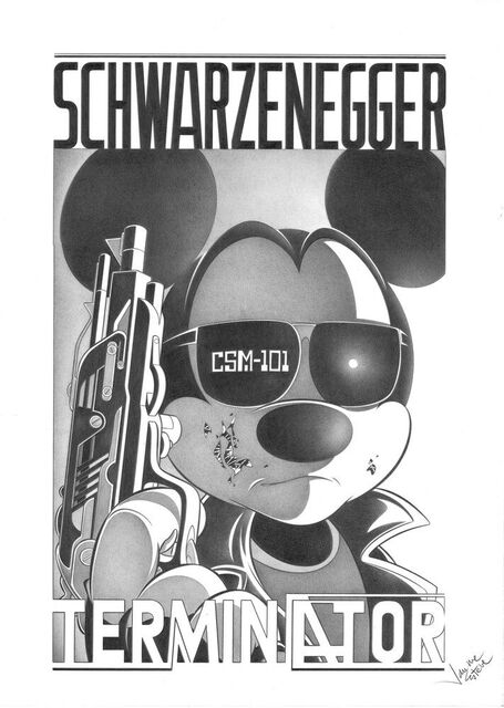 Mickey as Terminator