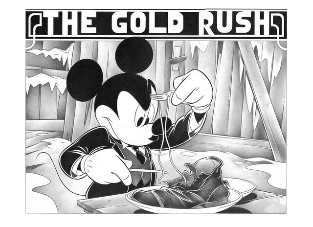 Mickey as Charlie Chaplin – The Gold Rush