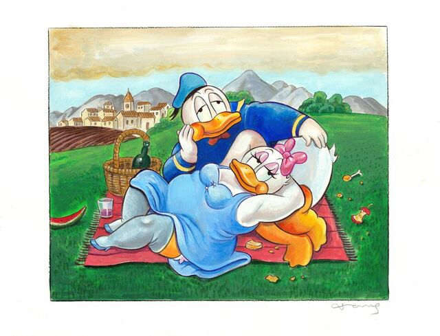 Donald Duck & Daisy Duck Fernando Botero's Picnic
