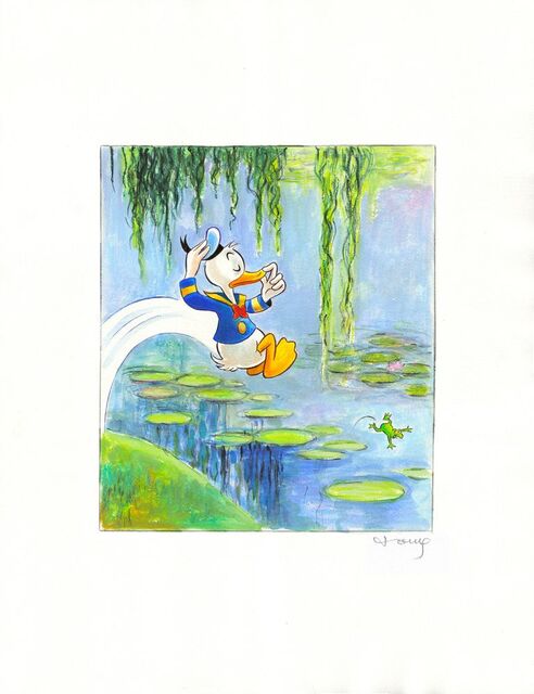 Donald Duck Claude Monet's Water Lilies
