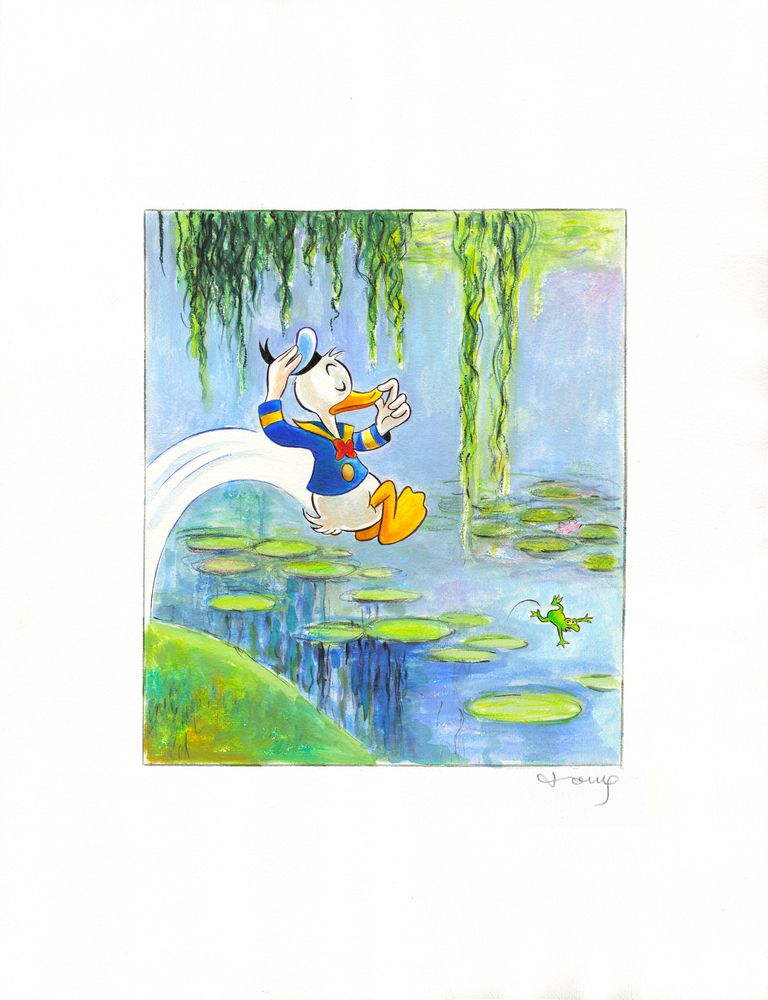 Donald Duck Claude Monet's Water Lilies